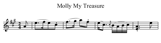 Molly My Treasure - staff notation
