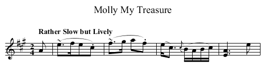 Molly My Treasure - staff notation