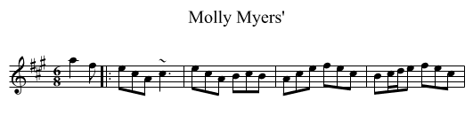 Molly Myers' - staff notation