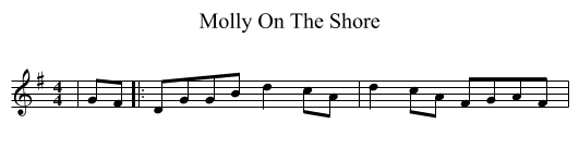 Molly On The Shore - staff notation