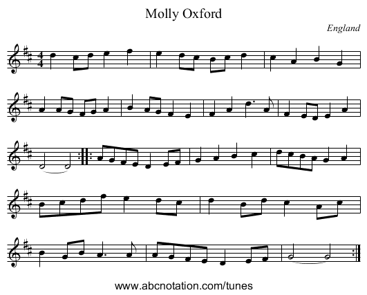 Molly Oxford - staff notation