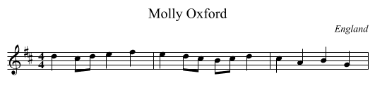 Molly Oxford - staff notation