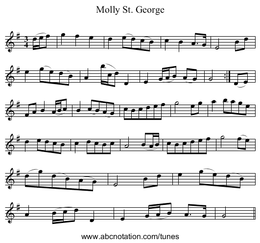 Molly St. George - staff notation
