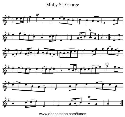 Molly St. George - staff notation
