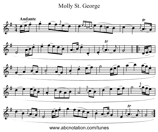 Molly St. George - staff notation