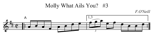 Molly What Ails You?   #3 - staff notation