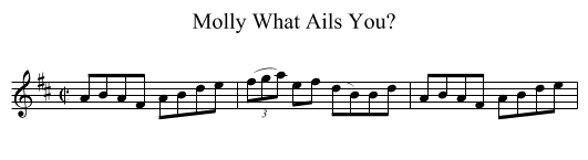 Molly What Ails You? - staff notation