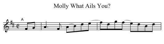 Molly What Ails You? - staff notation