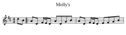 Molly's - staff notation