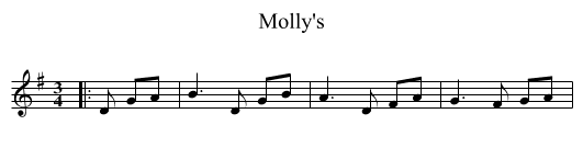 Molly's - staff notation