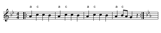 Momacka Setnja - staff notation