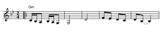 Momino Horo - staff notation