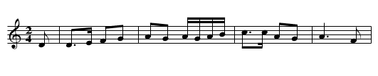 Mon habit - bourree - staff notation