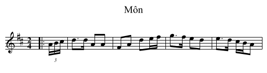 Môn - staff notation