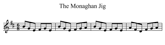 Monaghan Jig, The - staff notation