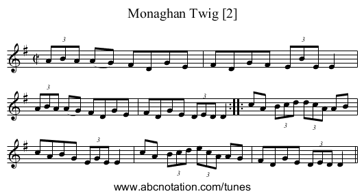 Monaghan Twig [2] - staff notation