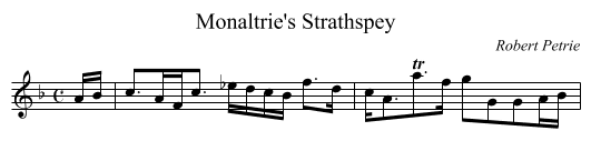 Monaltrie's Strathspey - staff notation