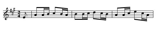 Mona's Delight - staff notation
