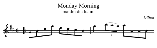 Monday Morning - staff notation