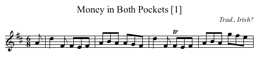 Money in Both Pockets [1] - staff notation