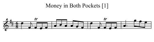 Money in Both Pockets [1] - staff notation