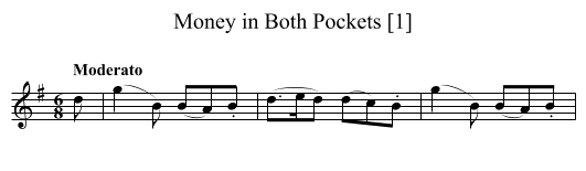 Money in Both Pockets [1] - staff notation