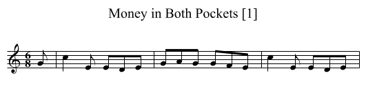 Money in Both Pockets [1] - staff notation
