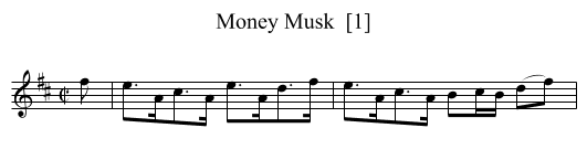 Money Musk  [1] - staff notation