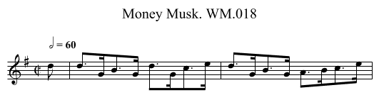Money Musk. WM.018 - staff notation