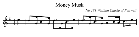 Money Musk - staff notation