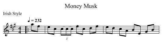 Money Musk - staff notation