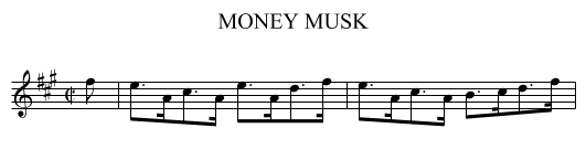 MONEY MUSK - staff notation