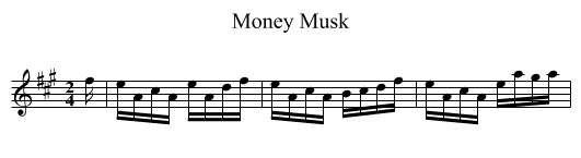 Money Musk - staff notation