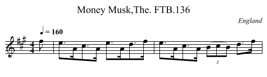 Money Musk,The. FTB.136 - staff notation