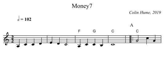 Money7 - staff notation