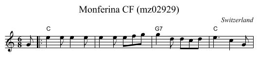 Monferina CF (mz02929) - staff notation