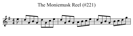 Moniemusk Reel (#221), The - staff notation