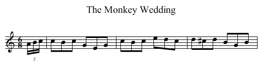 Monkey Wedding, The - staff notation