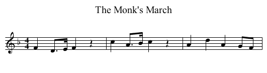 Monk's March, The - staff notation