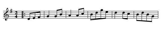 Monk's March - staff notation