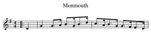 Monmouth - staff notation