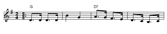 Mons hopsa - staff notation