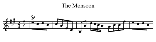 Monsoon, The - staff notation