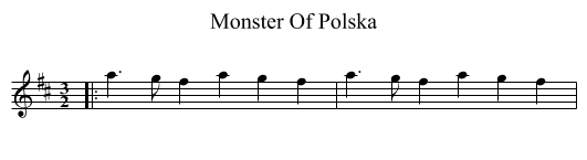 Monster Of Polska - staff notation