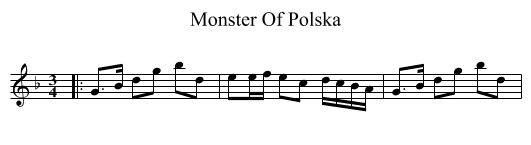 Monster Of Polska - staff notation