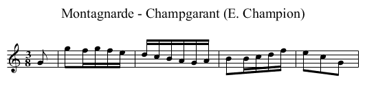 Montagnarde - Champgarant (E. Champion) - staff notation