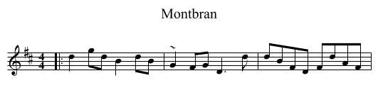 Montbran - staff notation