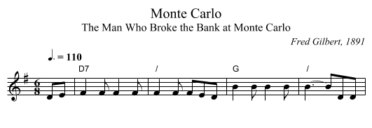 Monte Carlo - staff notation
