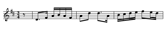 MONTEZUMA HORNPIPE - staff notation