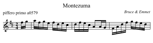 Montezuma - staff notation